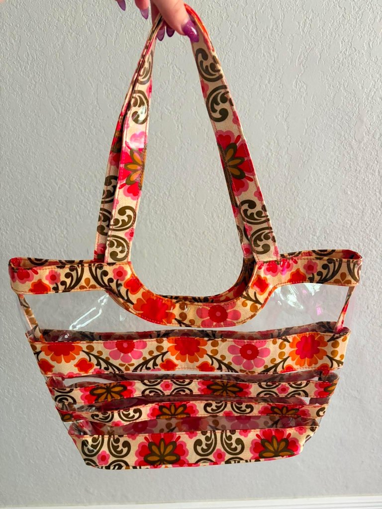 Vera Bradley Clear Tote Bag With Removable Zip Pouch